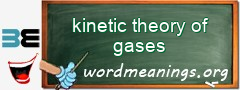 WordMeaning blackboard for kinetic theory of gases